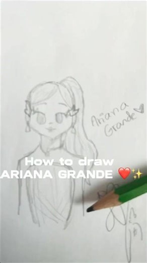 ARIANA GRANDE ✨Drawing Tutorial | Easy & Fast #shorts #arianagrande