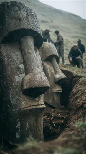 Archeologists Discover Easter Island Heads Buried Across The Island
