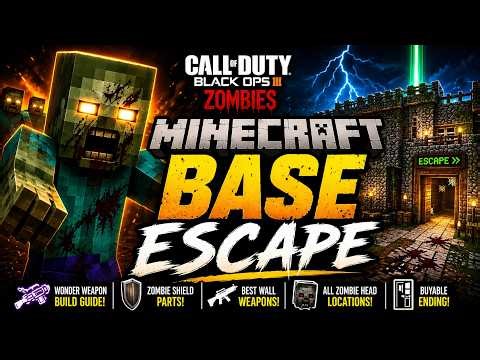 Custom Zombies: Minecraft Base Escape Playthrough/Guide | BO3 Custom Map