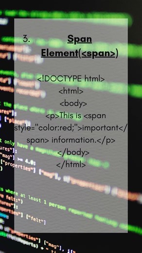 HTML5 Grouping Elements 💻 Examples of div, p, span & more. 🚀#HTML5 #LearnHTML #WebDevelopment