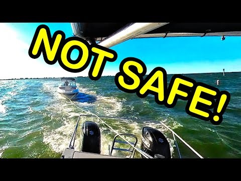 Unexpected Rough Seas = Too Dangerous for Hip Tow | Tow 24ft SeaRay