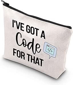 TSOTMO Medical Coder Gift I've Got A Code For That Medical Biller Zipper Pouch Makeup Bag (Code FOR THAT)