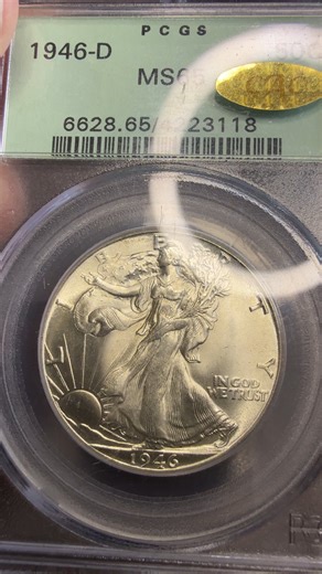 1946-D WLH w/Gold CAC in OGH