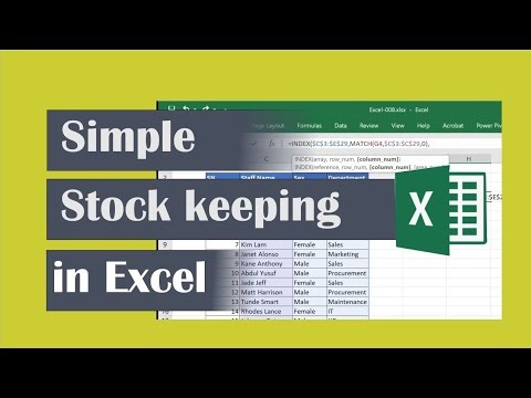 Create a simple Stock file with Excel