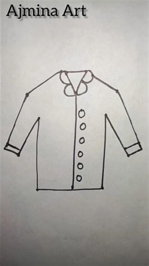 Easy Shirt Drawing 👕 | Simple Step by Step Art Tutorial #shorts