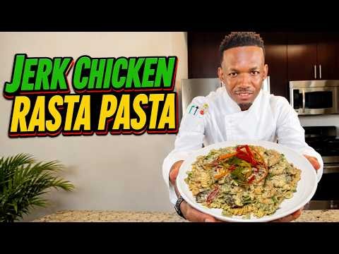 The BEST Jamaican Jerk Chicken Rasta Pasta Recipe 🇯🇲🔥 | Creamy, Spicy & Easy Homemade Alfredo Pas
