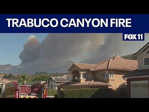 Fire in Trabuco Canyon continues growing in OC