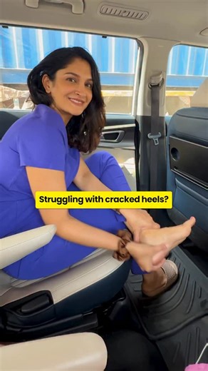Dr. Tanvi Vaidya | MBBS MD DVL on Instagram: "Cracked heels aren’t just a cosmetic issue they happen when your skin loses moisture and your heels endure constant pressure. Dry, thick skin + walking, standing, or wearing open shoes causes cracks, discomfort, and sometimes even pain. The fix? Consistent care: exfoliate gently, lock in moisture, and protect your heels from pressure. These are some recommendations to keep your feet soft, smooth, and pain-free. 🦶✨ Heels, Heel care, Cracked heels, Sk