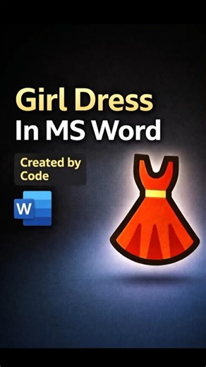 Girl Dress In MS Word 🤯😱!