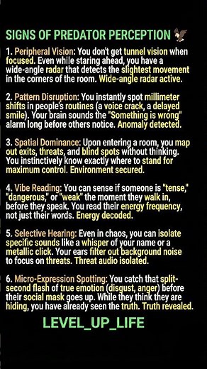6 Signs You Have "Predator Perception" (Seeing What Others Miss) 🦅 #perception