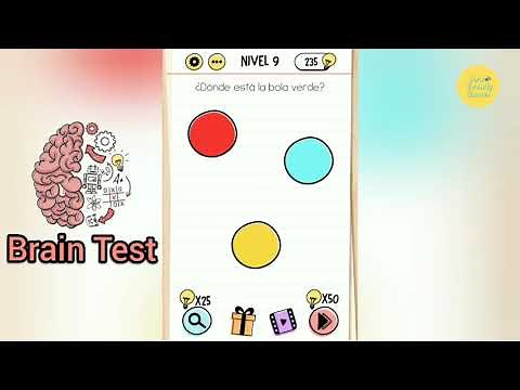 BRAIN TEST NIVEL 9 - DONDE ESTA LA BOLA VERDE?