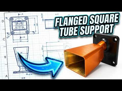 Model This Flanged Square Tube Support in Fusion 360 🔥