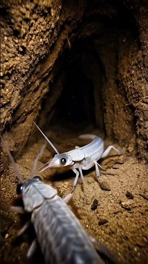 Inside the Secret World of Silverfish..#insectlife #microcamera #naturedocumentary #youtubeshorts