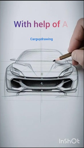 Drawing of Ferrari. ‪@CarGuy-Drawing‬