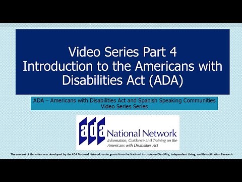 Introduction to the Americans with Disabilities Act (ADA)