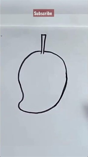 The easiest way to draw a mango!