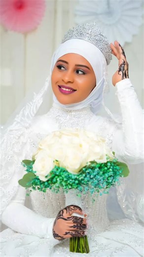 Bridal Elegance in White Gown and Romantic Nightscape