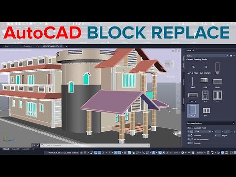 BLOCK REPLACE IN AUTOCAD | AUTOCAD BLOCK REPLACE