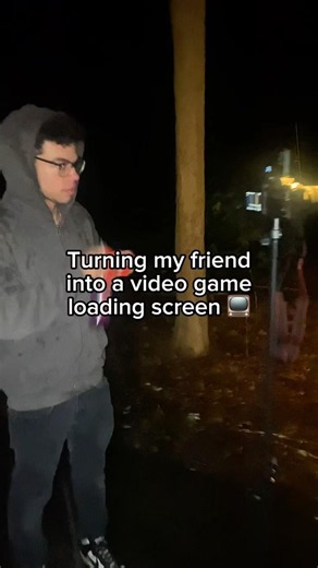 Turning my friend into a video game loading screen pt 3