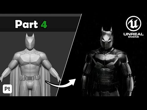Realtime Batman Armor Character Creation | Part 4: Bake and Texture