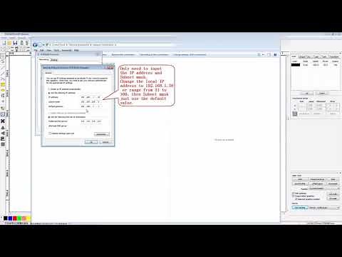 Laser cutter software RDworks v8 tutorial 19 how to connect the laser using a Ethernet cable