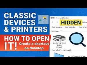 How to Open Classic Devices and Printers panel in Windows 10/11
