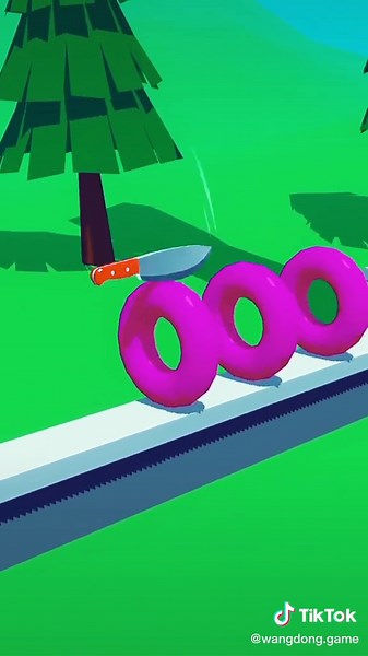 Knife Throwing Animation with Colorful Targets