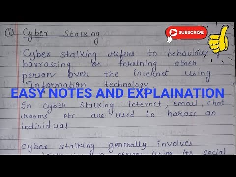 Cyber Stalking in detail | Rgpv exam