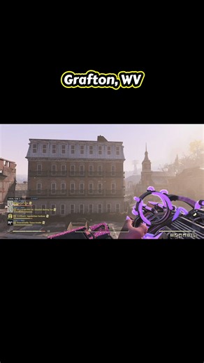 Idk if it’s the same building but it reminded me a lot of it. And I was in Grafton, on Main Street 😄 #fallout #fallout76 #bethesda #westvirginia #graftonmonsterfestival