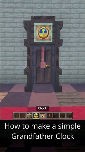 How to make a simple grandfather clock in Minecraft