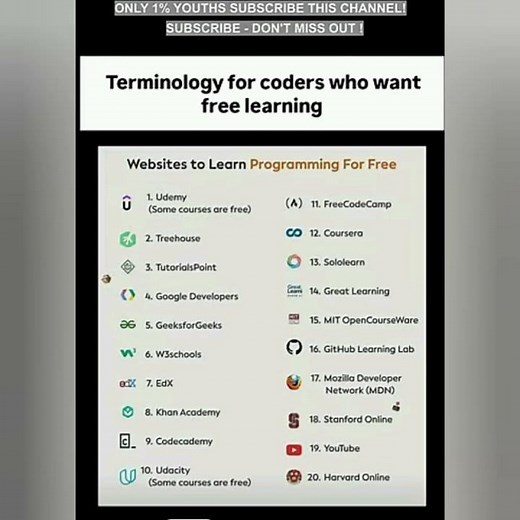 Website to learn Programming For Free #short code #short video #youtube short code 💀 ☠️