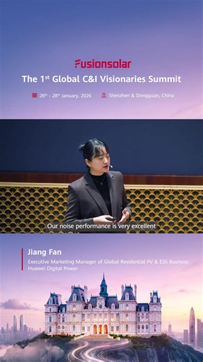 Huawei FusionSolar's expert team delivered an in-depth interpretation of the core value behind C&I large-, mid-, and small-scale PV systems, as well as integrated PV ESS EV charging one-stop solutions—empowering global visionaries through professional insights, strategic alignment, case retrospectives, and marketing-driven growth enablement. #FusionSolar #1stGlobalCIVisionariesSummit #ESS | Huawei Digital Power