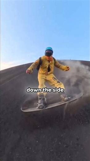 People slide down volcanoes for fun 😳 #shorts #volcanoboarding