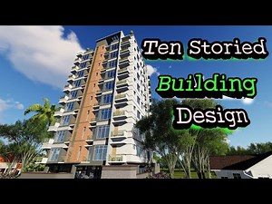 ১০ তালাব বাড়ির ডিজাইন,৩ ইউনিট, ten storey building,10 floor building design, house design.