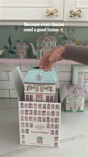 The newest to my Lenox Spice Village collection! The tissue box cover. And it looks like a house! 🏡