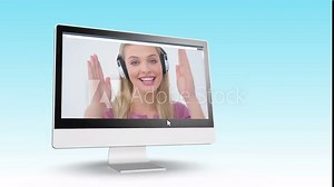 Videos of teenagers on a computer