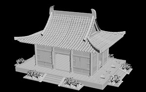 3DMAX教程：简单古建筑“书院”场景，零基础建模案例讲解