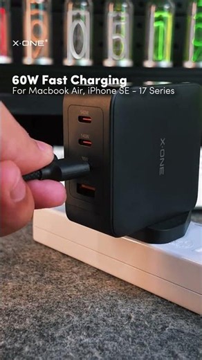 X.ONE Quantum Flex 4-in-1 | 60W Fast Charging | USB-C & Lightning Compatible