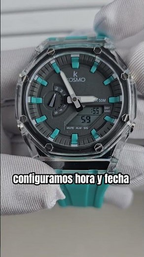 como configurar la hora de un reloj digital doble hora , kosmo k4010