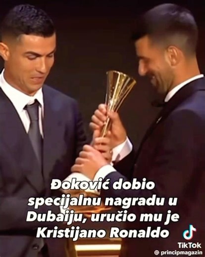 Novak Đoković dobio posebno priznanje, prvi mu čestitao Kristijano Ronaldo 🐐 🎾 ⚽️