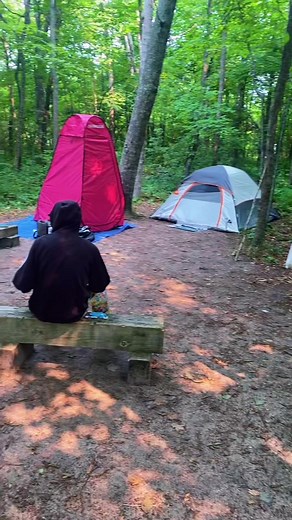 Rustic Camping Adventure: From Bunk Beds to Portable Showers!