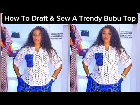 How to Sew an African Lace Top with Ankara Pocket | Beginner Sewing Tutorial