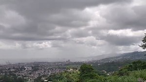 THE GATHERING STORM Tobago is still sunny but in Trinidad, it's overcast this afternoon. This is the scene from the Lady Young lookout as at 2pm on Sunday. Tobago is under a Hurricane Warning. Trinidad is under a Tropical Storm Watch. | CCN TV6: Trinidad and Tobago