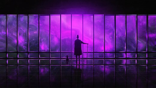 Watching The Universe purple Live Wallpaper