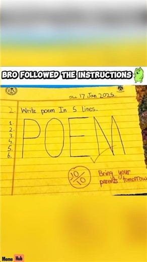 Bro followed the instructions 🤣 || #funny #shorts #memes