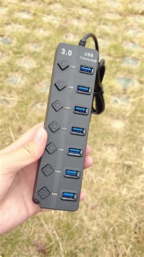 Concentrador USB 3.0 de 4/7 puertos con interruptor independiente, divisor de múltiples interfaces para ordenador portátil, escritorio, disco duro externo, transferencia de alta velocidad de 5 Gbps