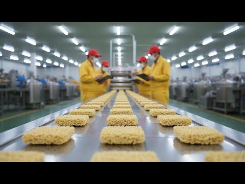 Inside the Instant Noodles Factory | How Cheap Fast Food Is Mass-Produced (Full Process)