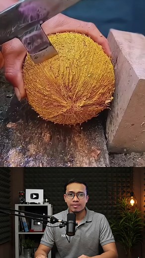 Proses kupas batok kelapa #reels #reaction #tutorial #ide #kreatif #triks #unik #info #fyp | NAQI