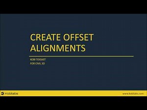 Civil 3D Create Offset Alignments - Kobi Toolkit