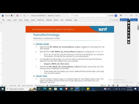 New Perspectives Word 2019 | Module 2: SAM Project 1b | Nanotechnology #newperspectives #module2